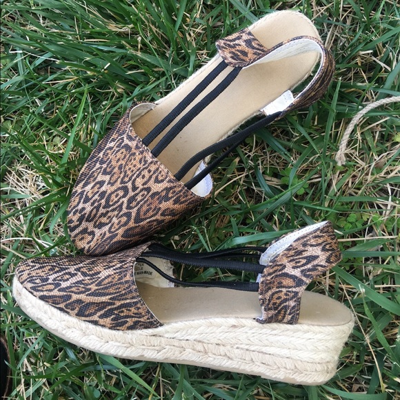 Chico's Shoes Chicos Cheetah Print Espadrille Slip On Shoes Poshmark